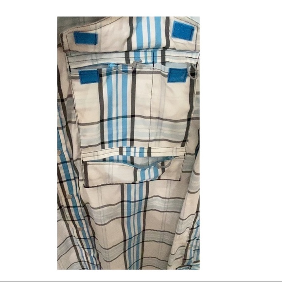 Dagon Men's Western Madres Blue Performance UPF 30+  Fishing Shirt, XL - Picture 6 of 10